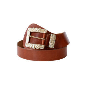 Vintage Uruguay Leather Women Wide Belt Retro Mob Wife Statement Boho Festival